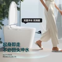 惠达(HUIDA)-E56智能马桶家用0水压翻圈翻盖魔力泡抗菌脚踢冲水座圈加热坐便器