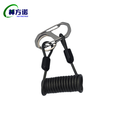 赫方诺 伸缩钢丝钥匙弹簧绳钢扣 1.5米 个
