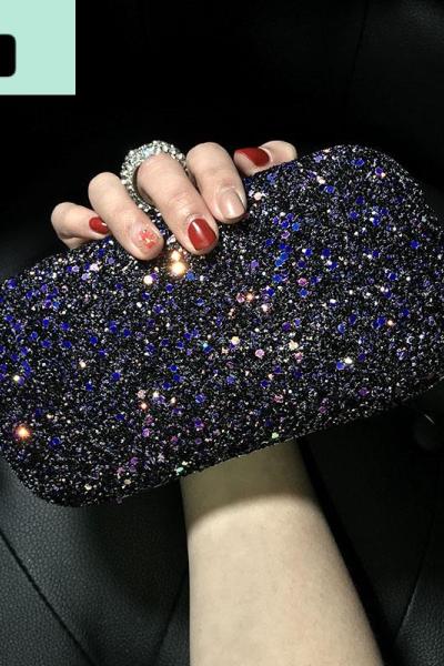 2019新款晚宴包旗袍礼服包包宴会名媛网红百搭亮片小手包手拿包女NEW LAKE女手包