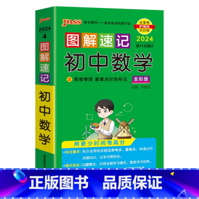 数学 初中通用 [正版]2024图解速记初中英语基础知识手册RJ人教版单词词汇语法短语句型范文知识点大全七八九年级中考英
