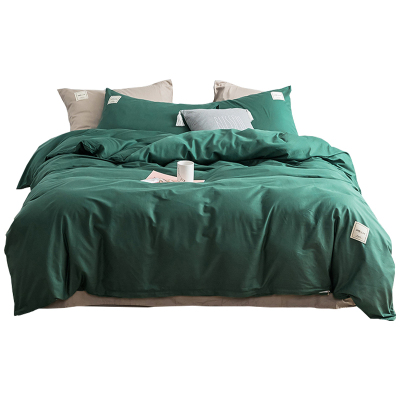 美帮汇床单四件套男生潮流被套全棉简约铺盖套大学生宿舍床上三件套