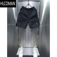 HLCOMAN2025夏季薄款男士速干休闲短裤纯色刺绣五分裤潮流休闲运动裤潮牌