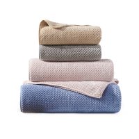 洁玉 舒畅珊瑚绒柔软浴巾70*140cm 1条装 J3030B 粉色