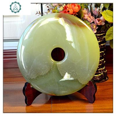 阿富汗玉平安扣摆件玉石平安扣摆件玉石摆件岫玉摆件封后5号26CM精品随机发