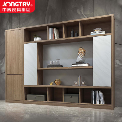 中泰(jongtay)J-JZ17 办公柜子木质书柜书架老板办公室文件柜收纳柜储物柜三门2.8米