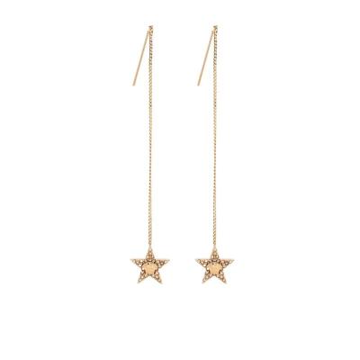 范思哲(Versace)女式金属徽标耳环时尚简约气质耳饰百搭闪亮配饰