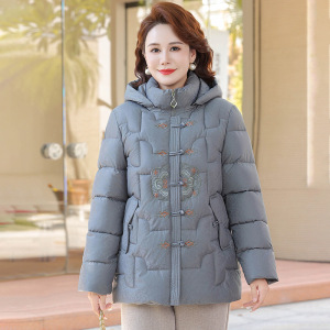 气质妈妈中老年棉衣40-60岁中年棉衣外套50岁加绒加厚棉服冬季女