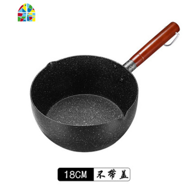 日式雪平锅煮面锅婴儿奶锅泡面锅不粘锅家用宝宝辅食锅汤锅 FENGHOU 红柄加厚复底款20CM