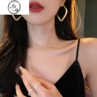 JiMi耳环2022年新款潮欧美夸张大气菱形耳饰2023女网红高级感大耳圈