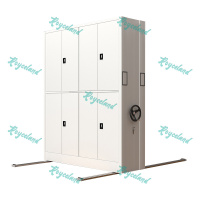 洛诗莲 (RoyceLand) 手摇密集架移动档案柜钢制轨道密集柜 一列2组