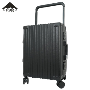 三人居旅行箱拉杆箱行李箱SRJ113/套(20寸) 黑色 26寸箱送双肩背包套装组合