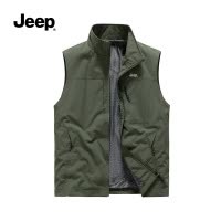 jeep吉普马甲男士2025春夏季新款美式休闲户外工装马夹钓鱼背心 S