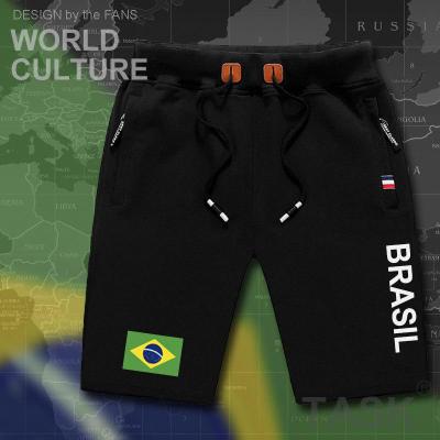珂卡慕(KEKAMU)巴西足球国家队Brazil运动短裤男装春夏薄款跑步休闲训练裤短裤黑色M