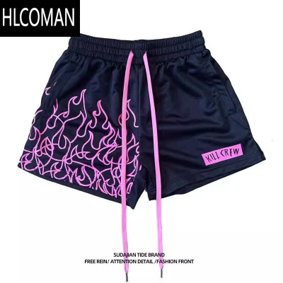 HLCOMANEE美式潮牌三分短裤男夏季薄款不过膝宽松休闲跑步运动速干篮球裤