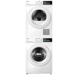 东芝 DG-10T13BF+DH-10T13BF 10公斤洗烘套装超薄全嵌滚筒洗衣机+全自动热泵式变频烘干机 玉兔