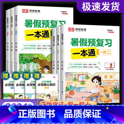 暑假预复习一本通 一升二 [正版]2024版暑假预复习一本通升学衔接一二三四五六年级上册人教版小学暑假作业衔接28天晨读