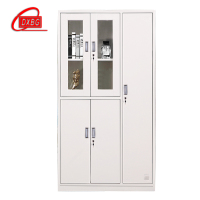 DXBG钢制五门玻璃更衣柜员工柜铁皮职工储物柜带锁文件柜鞋柜资料柜子