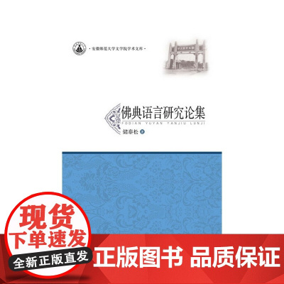 佛典语言研究论集 储泰松 安徽师范大学出版社 正版书籍