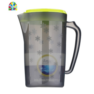 贝合耐热冷水壶大容量塑料凉水壶家用果汁扎壶韩式创意凉水杯套装 FENGHOU 粉红色(2200ML)+3杯子