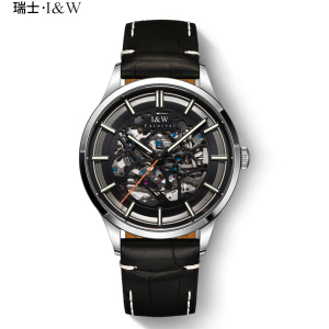 瑞士正品爱沃驰I&W CARNIVAL手表全自动机械表 男表进口机芯表镂空夜光时尚潮流防水表品牌腕表钢带588G