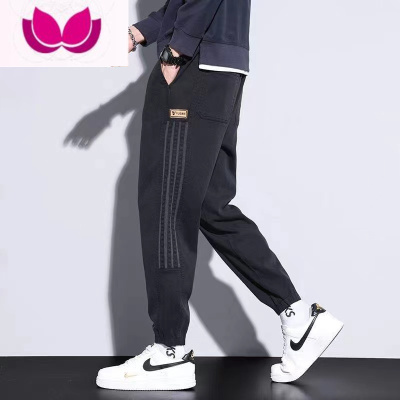 七斓男士弹力休闲裤2022新款束脚青少年宽松运动工装百搭裤子男