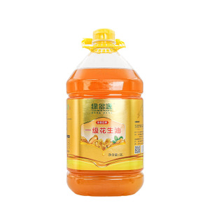 绿多源食用油一级花生油5L/桶炒菜美味可口
