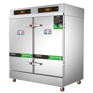 圣托(Shentop)全自动智能蒸饭柜 商用24盘食堂蒸饭车 电热米饭蒸箱 多功能双门蒸饭机 STZ-D24