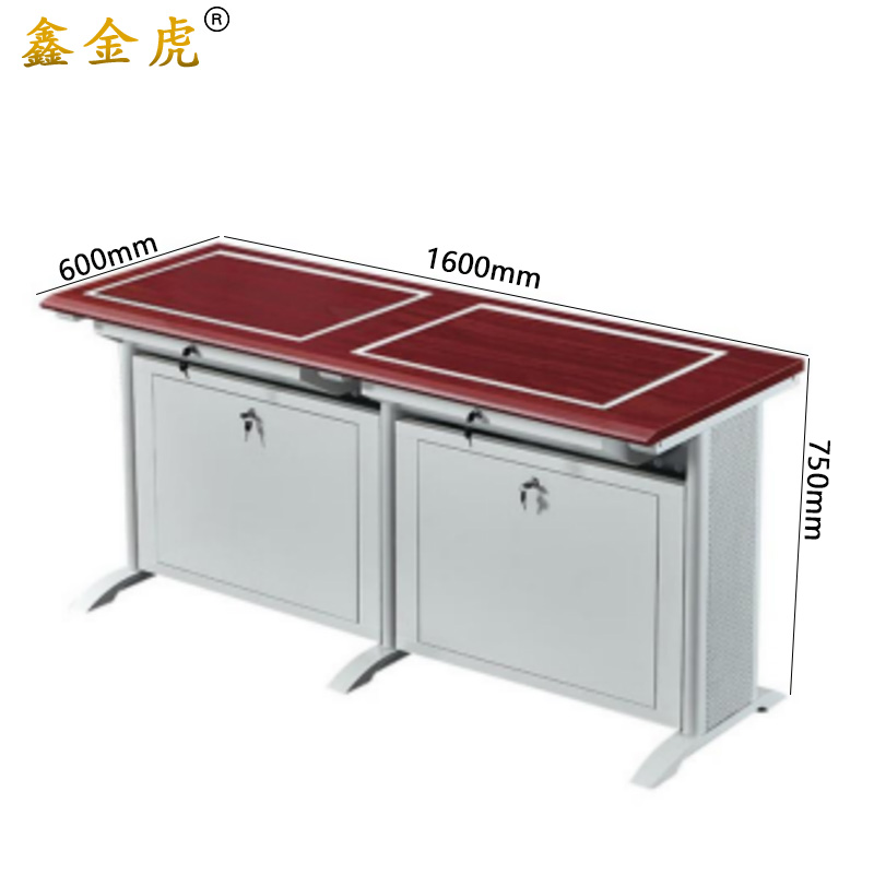 鑫金虎翻转电脑桌双人位R8 1600*600*750mm