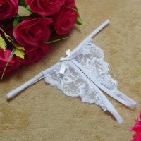 女士蕾丝性感开档免脱丁字裤女式情趣内裤三角内裤透明露毛女人情趣内衣均码破洞透视诱惑男士夫妻性生活长夜漫漫成人计生女性用品