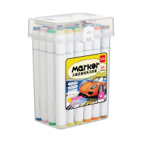 齐心 ZYMK07-24 大三角杆双头马克笔 1.0-6.0mm 配 24色/桶