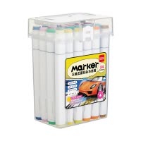 齐心 ZYMK07-24 大三角杆双头马克笔 1.0-6.0mm 配 24色/桶