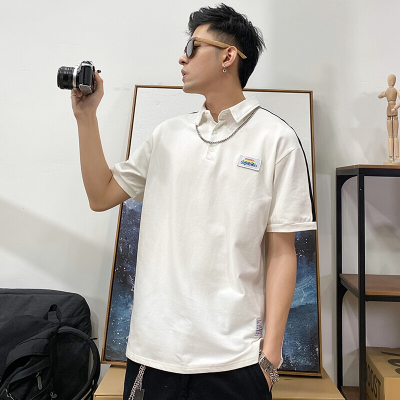 梵克公牛日系大码潮牌短袖polo衫男士宽松短袖T恤-P40绿色L