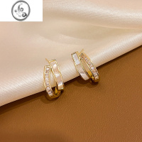 JiMi精致百搭耳钉轻奢小众设计高级感耳环气质名媛简约耳饰银银冷淡风