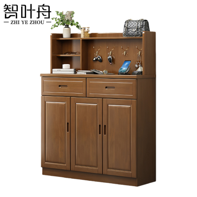 智叶舟茶水柜三门二抽110*35*140cm台