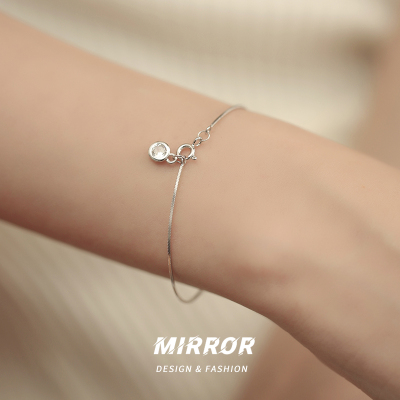925纯银泡泡蛇骨手链女手环手饰简约韩国网红时尚潮流送女朋友老婆情人节七夕生日礼物