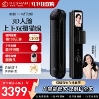 德施曼(DESMAN)智能门锁3D人脸识别可视猫眼双摄双屏Ai智能管家麒麟R9(精灵版)