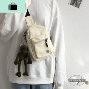 韩国INS日系工装港风星球原宿男女土酷胸包学生蹦迪帆布小斜挎包NEW LAKE女斜挎包