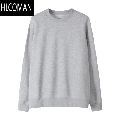 HLCOMANBFAT日系男卫衣新款休闲百搭加绒加厚青年长袖圆领T恤男
