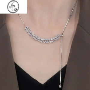 JiMi新款麦穗锆石可调节长度项链时尚高级又百搭锁骨链小众设计感轻奢 麦穗锆石可调节项链