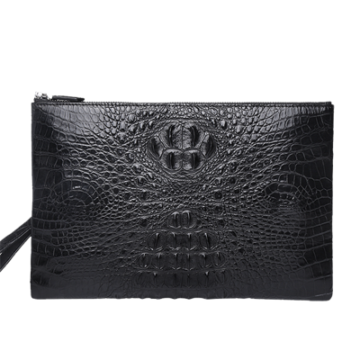 男士手包真皮男包手包潮牌信封包男手拿包男士手拿包真皮男式手包男士钱包鳄鱼皮手包黑色
