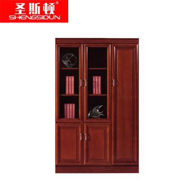 圣斯顿B-3005B油漆三门文件柜1350*420*2000mm(单位:台)红胡桃色