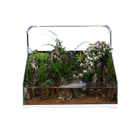 金晶水陆缸水陆鱼缸 植物造景缸 微景观斜口缸 乌龟缸超白缸