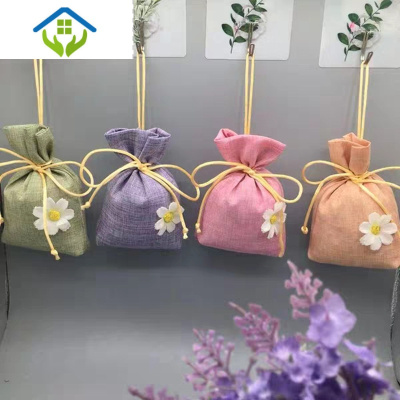 御蓝锦薰衣草香包随身持久香袋衣柜防虫桂花香囊车载汽车内除异味包小花款（薰衣草味）