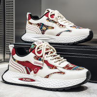 2026春季新款时尚休闲鞋皮革舒适防滑百搭低帮松系带运动鞋鞋老爹