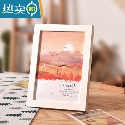 敬平10x10cm A5A4纸油画棒绘画作品装裱展示框手帐小相框可挂摆台画框 白色 定制尺寸(尺寸不一,价格不一)