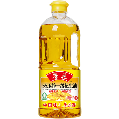 鲁花 花生油 5S压榨一级花生油1L