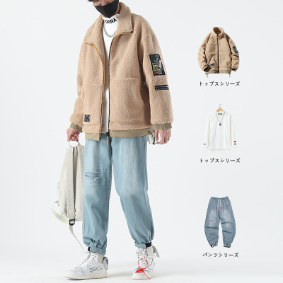 NEWLAKE男士棉衣冬季加厚羔绒外套2020新款韩版潮流学生冬装棉袄子套装棉衣