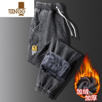 YANXU工地干活耐磨男士牛仔裤春宽松加绒加厚休闲大码劳保工作裤