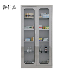 誉佳鑫文件柜不锈钢柜子储物柜资料柜档案柜带锁文件柜304通玻文件柜