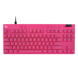 罗技(Logitech) 罗技PRO X TKLRAPID磁轴键盘-粉色